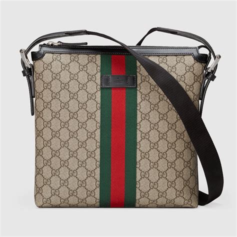 gucci logo print messenger bag|Gucci Messenger bag men sale.